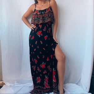 Boho floral maxi dress